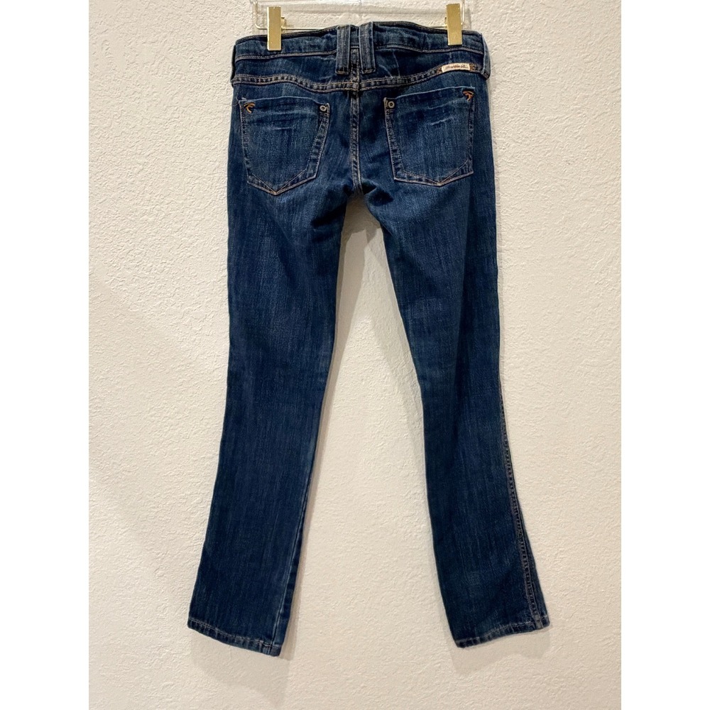 VTG Frankie B. Y2K Low Rise Straight Leg Jeans Blue Denim 6 2000's Hip Hugger - Picture 2 of 11